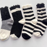 chikoku针织破洞堆堆袜高级感街头个性破坏潮流透气创意洞洞袜条纹棉袜子 黑白洞洞袜 均码（35-42） 晒单实拍图