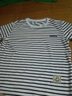 马提尼短袖T恤男条纹圆领男士上衣夏季男装修身潮ins棉质半袖体恤衫衣服 白色 XL 实拍图