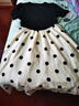 熙世界（sllsky）假两件波点连衣裙2025秋季新款流行气质短袖圆领拼接裙子女装 杏底黑色波点 2XL 实拍图