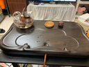 金团（jintuan）科技木茶盘非整块实木茶台家用功夫茶具简约排水式小号黑檀木纹茶海大号花梨木纹茶托 小如意-黑檀纹(64*38*5.5) 实拍图