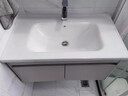 妙泉海卫生间不锈刚浴室柜陶瓷一体盆洗脸盆柜挂墙式不锈钢浴室柜组合 深灰80cm吊柜+感应全镜镜柜 不锈浴室柜（入户包安装） 实拍图