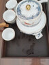 尚言坊竹制茶盘茶托盘家用简易圆形功夫茶具一人用茶台收纳盘 7胡桃色-竹制手提托盘(中) 实拍图