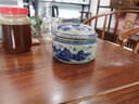 来尊景德镇仿古手绘茶叶罐青花千里江山中式陶瓷普洱茶盒茶罐茶道配件 老陶泥茶叶罐【千里江山】简装 实拍图