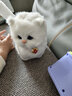 亦趣仿真猫玩偶会叫小猫咪毛绒玩具摆件可爱猫咪公仔儿童生日新年礼物 纯白会叫猫咪+铃铛 实拍图