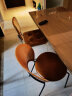 泡沫小敏北欧餐椅家用ins网红复古椅子创意简约贝壳椅太阳椅休闲椅vintage 樱桃木色-意大利青皮垫 晒单实拍图
