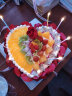 芙瑞多 生日蛋糕当日送达新鲜水果巧克力双层祝寿订做网红蛋糕当天送到 心形玫瑰花蛋糕 10寸 实拍图
