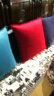 Avigers靠垫女王沙发抱枕办公室腰靠枕纯色绒布欧式样板房床头靠背定制 牡丹红 50X50cm外套+内芯 实拍图