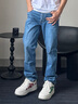 Calvin KleinJeans四季款男士休闲通勤简约ck合体版微弹洗水牛仔裤J325694 1AA-牛仔浅蓝 31 实拍图