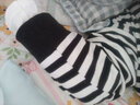 米娅琳 孕妇装秋装上衣韩版春秋季产后哺乳衣外出时尚款喂奶衣条纹卫衣 黑色 L（适合120-140斤） 实拍图