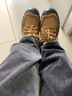 金盾骆驼男鞋户外登山鞋男冬季真皮头层牛皮透气防水防滑徒步鞋运动休闲鞋 8195卡其色 40 实拍图