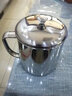 咖喜纳304不锈钢口杯 带盖 家用饮水杯 复古茶缸不锈钢茶杯 成人款 950ml 实拍图