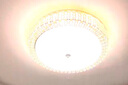 世界之星 欧式水晶吸顶灯led温馨卧室灯现代简约客厅灯过道走廊灯阳台灯具  直径60CM 高亮 三色调光 实拍图