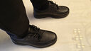老人头（LAORENTOU）皮鞋男商务休闲低帮鞋头层牛皮系带厚底透气爸爸鞋 260279 黑38 实拍图