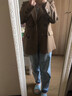 betu百图女装休闲小西装女款通勤西服外套JD2101T29 咖色 S 实拍图