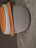 芝华仕（CHEERS）家用换鞋凳现代简约真皮小凳子芝华士头层牛皮圆凳 XJ008 橙灰色储物款（圆凳）-48小时发 31cm 实拍图