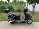 吉浪宇雨钻省油125踏板车摩托车男女款国四电喷燃油汽油代步可上牌 省油版国四电喷可上牌 黑色包邮 实拍图