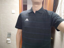 阿迪达斯（adidas）男装POLO衫 25夏季新款高尔夫运动服棉质舒适t恤商务通勤时尚短袖 黑色/条纹polo衫/主推款 M 【170-175cm/130-140斤】 实拍图