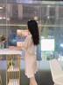 MOXTOC性感睡衣女士冰丝睡裙V领薄款蕾丝宽松显瘦仿真丝家居服可外穿 藕粉色 L (建议100-120斤) 实拍图