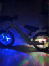 自行车灯风火轮五彩七彩LED辐条钢丝灯山地车警示灯尾灯夜骑行装备 USB充电款-粉色1个 实拍图