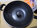 苏泊尔炫彩不粘易洁大炒锅大号炒菜锅具少油烟炒勺不生锈玻璃盖大马勺 轻烟不粘 32cm 实拍图