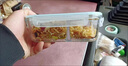 润华年超大容量玻璃饭盒上班族带饭可微波炉加热专用餐盒分隔便当保鲜盒 透明二分隔 1520ml 实拍图