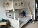 鸿度 儿童床男孩女孩美式高低床上下铺上下床双层床子母床公主床两层 高低床 下铺1.5*1.9上铺1.2*1.9米 实拍图