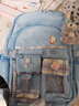 乐布熊新款书包女生小学生1-3-4-6年级女童女孩轻便儿童护脊减负双肩包 蓝色+(挂饰+装饰卡+手表+笔盒) 大号3-6年级 实拍图