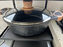 铿锵汤锅不粘锅麦饭石家用火锅锅双耳煮肉锅燃气炉电磁炉火锅专用锅 浅汤锅【麦饭石26cm】 26cm 实拍图