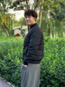 卡宾男装90白鸭绒羽绒服23秋冬无线绗缝保暖外套 煤黑色 XXL 实拍图