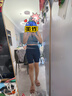 徽昂运动套装女瑜伽服跑步健身服速干衣拼色内衣短裤背心五分裤蓝L 实拍图