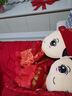 压床娃娃一对结婚新款高档金童玉女新婚玩偶主卧婚房布置陪嫁喜娃 圆眼喜庆娃娃一对 55厘米 赠礼花+礼品袋 实拍图