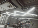 慧卓 LED长条灯办公室吊灯超亮创意造型超市店铺拼接照明方通条形灯具 黑色 120*7*4.5cm-20W 实拍图