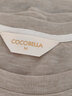 COCOBELLA时尚花纱印花长袖T恤女25春休闲舒适圆领针织衫TS34 卡其 XL 实拍图