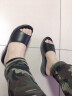 百林猴拖鞋女夏外穿夏天时尚真软皮女鞋中跟坡跟厚底一字拖女生软皮防滑 白色 37 实拍图