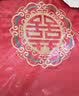 渡鹊桥双喜字红色桌布结婚长方形喜庆婚庆订婚宴摆台中式方桌茶几布盖布 花纹喜抱枕【2件套】 实拍图