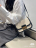 CHARLES&KEITH帆布拼接豆腐包单肩包斜挎包包女包复古生日礼物CK2-80782074 Black黑色 S 实拍图