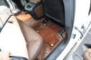 懒狼 沃尔沃XC90脚垫s90 s80l s60 V90CC XC60全包围真皮汽车脚垫 【头层牛皮】深咖色+耐磨碳纤丝  沃尔沃XC60专用 实拍图