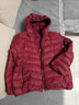 鸭鸭（YAYA）轻薄羽绒服女冬短款2025年秋冬新款高端时尚女款轻便韩版保暖外套 酒红色【连帽款】 4XL 实拍图