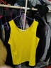 艾路丝婷背心女夏装新款纯色女士无袖衫打底衫吊带小背心TX6051 黄色 L 实拍图