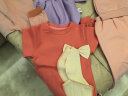 童泰春秋季婴幼儿儿童5月-4岁宝宝衣服休闲外出时尚加绒卫衣肩开套装 紫色 90cm 晒单实拍图