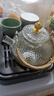 容山堂手工烧水壶玻璃茶壶煮茶器泡茶壶电陶炉煮茶壶套装养生玻璃壶 锤纹玻璃提梁壶-铜钮 实拍图