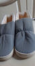 利达妮（TZLDN）防水全包棉拖鞋男士秋冬居家居防滑保暖包跟羽绒棉鞋女毛拖鞋冬季 奶咖【羽绒布耐脏，易清洗】 44-45 【适合43-44】 实拍图