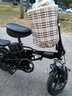 凤凰（Phoenix）电动自行车折叠电动车锂电池小型代驾车男女式成人电助力车 小飞侠 黑色/铝合金/48V可提电池 6AH电动续航18km 实拍图