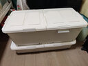 百露 塑料有盖大号床底收纳箱床下装衣服被子整理箱玩具衣物储物箱 小号白色扁款2个装((77*38.5*16cm) 实拍图