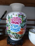 梓琦景德镇陶瓷插花工艺品家居装饰中式客厅装饰书房电视柜水培插花瓶 花开富冬瓜瓶+底座 实拍图