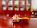 容山堂侧把铜壶手工紫铜泡茶壶烧水壶加厚煮茶壶木把煮茶器高档功夫茶具 侧把紫铜壶-禅字600ml 实拍图
