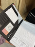 朗捷（longe） A4多功能文件夹资料夹皮质经理夹签约本商务汽车房产保险销售夹文件夹板定制logo 黑色无计算器 实拍图
