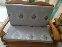 可悠实木沙发垫带靠背防滑连体四季通用高密度海绵欧式红木沙发坐垫 欧式浅灰 长度155cm（一片，坐垫+靠背） 实拍图