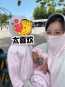 FOURDATRY拼色防晒衣女2023夏季新款斗篷款冰丝防晒服防紫外线披肩罩衫 粉色 均码(80-140) 实拍图