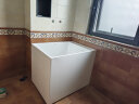 东鹏（DONGPENG）浴缸小户型家用日式坐式泡澡成人恒温深泡浴缸亚克力独立式 0.9m深泡缸带坐板 实拍图
